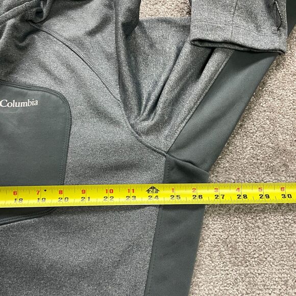 Columbia Active Jacket Men XL Gray Full Zip Pocket Mock Neck Long Sleeve Outdoor - Picture 9 of 10
